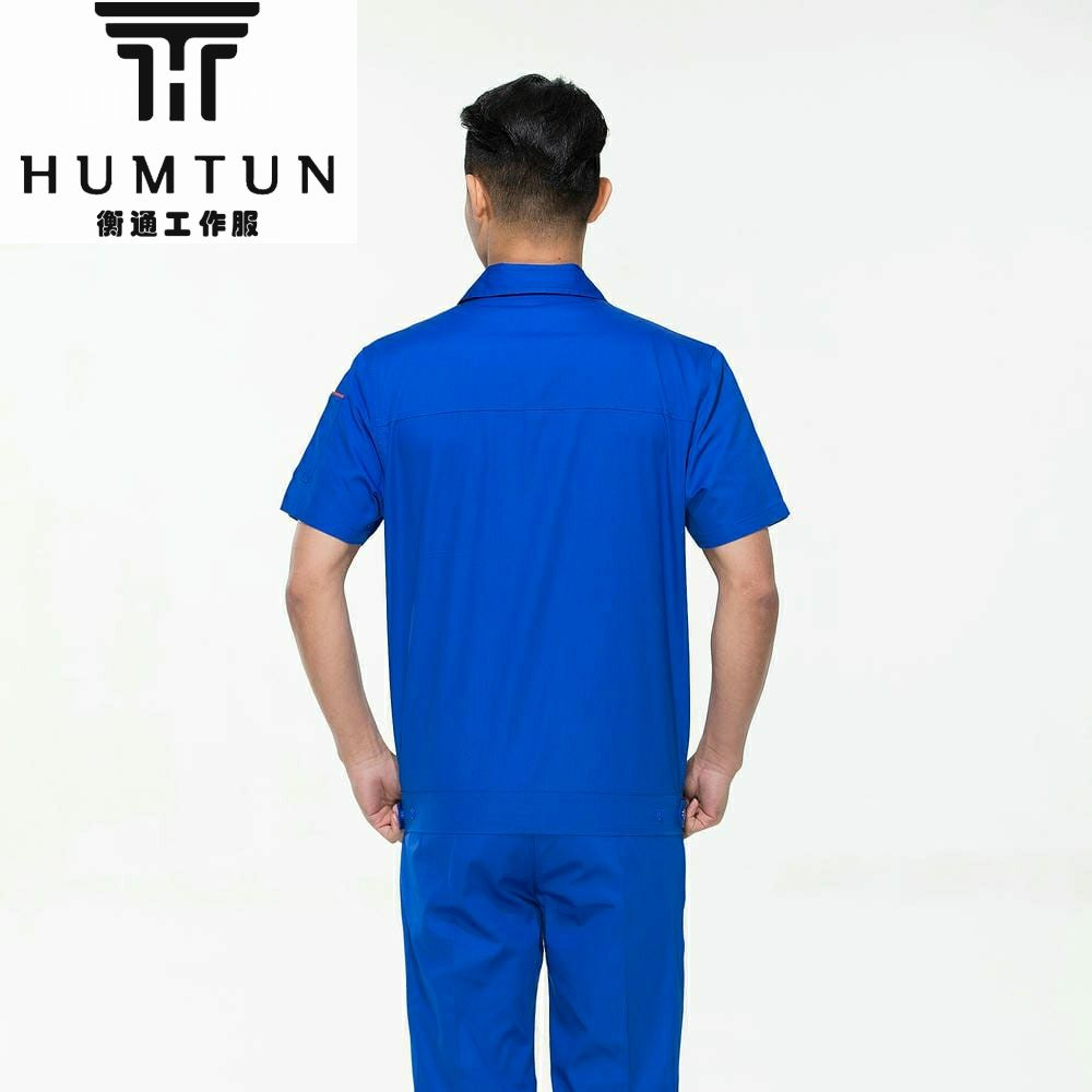 夏季短袖工裝 廠家直銷 工裝定制 工作服 職業(yè)裝 勞保服 可印LOGO 支持來(lái)圖來(lái)樣